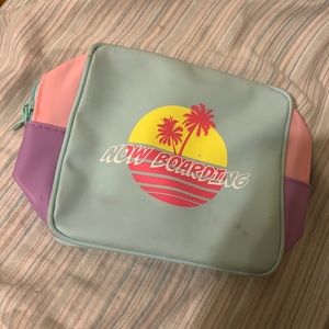 “Now Boarding” Makeup Bag